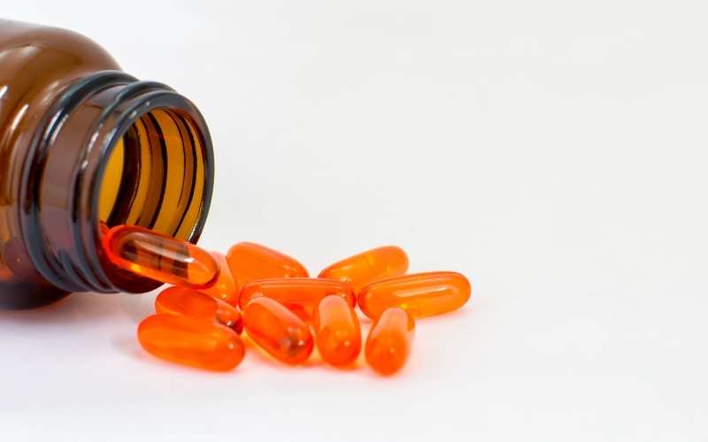 Vitamin E fights off free-radicals in skin.