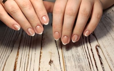 Rhinestone Nude Nails