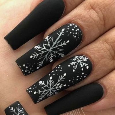 Festive Winter Nail Design