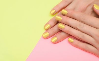 Glam Yellow Nail Art
