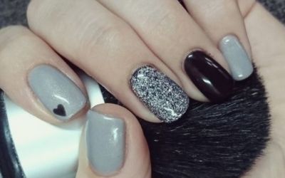 Grey Acrylic Nail Art Designs