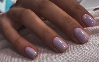 Lavender Short Acrylic Nails
