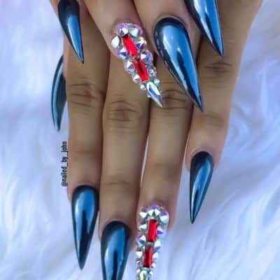 Stiletto Nails With Studs