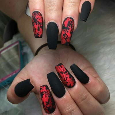 Red And Black Nails