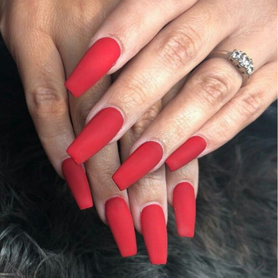 Red Matte Nails