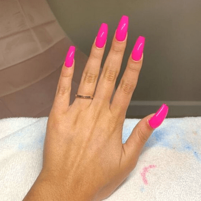 Barbie Pink Acrylic Nails