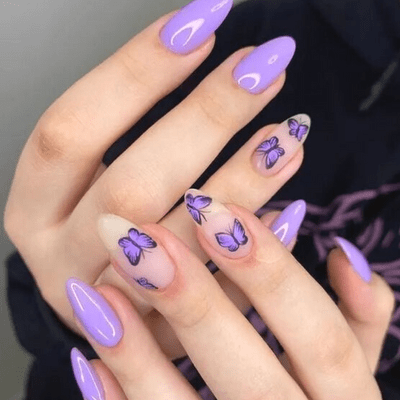 Butterfly Acrylic Nails