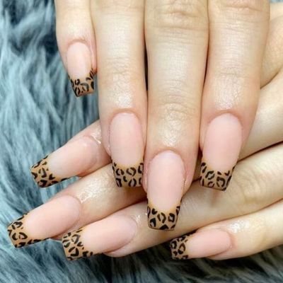 French Jaguar Print Nails
