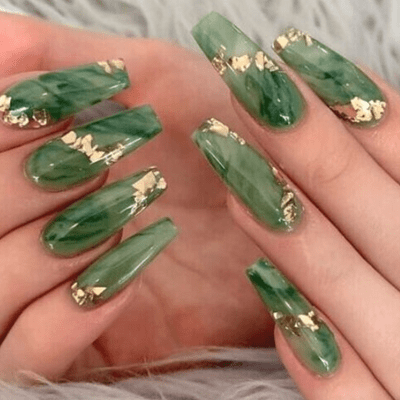 Marbled Acrylic Nails