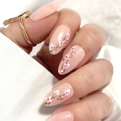 Nail Designs For Cherry Blossom Festival