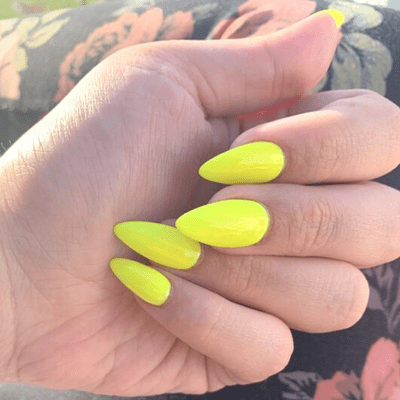 Neon Twist Almond Nails
