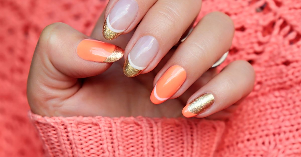 Pinkish and Organish Nail Ideas - wide 9