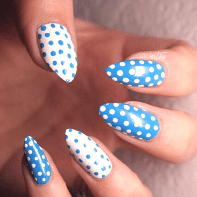 Polka Dots Top Up Nails