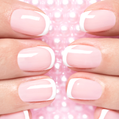 White Outlined Nails