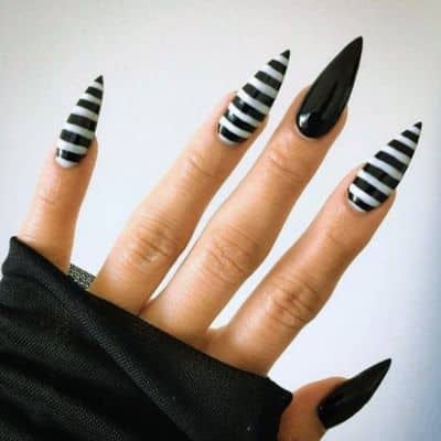 Bold Stripes Nails