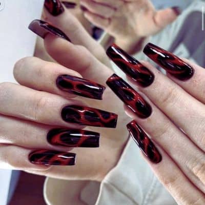 Dracula-Inspired Nails