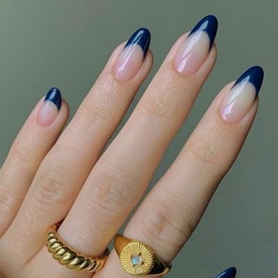 Navy Blue French Tip