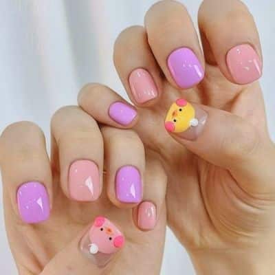 Pastel Accent Nails