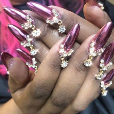 Pinkish-Purple Nails