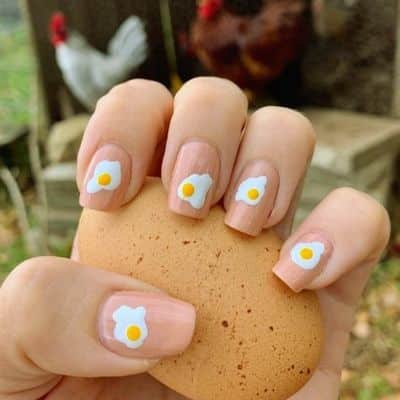 Playful Omelet Nails