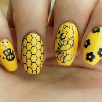 Winnie The Pooh-Inspired Nails