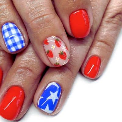 4th of July nails