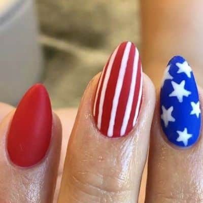 American Flag Nails