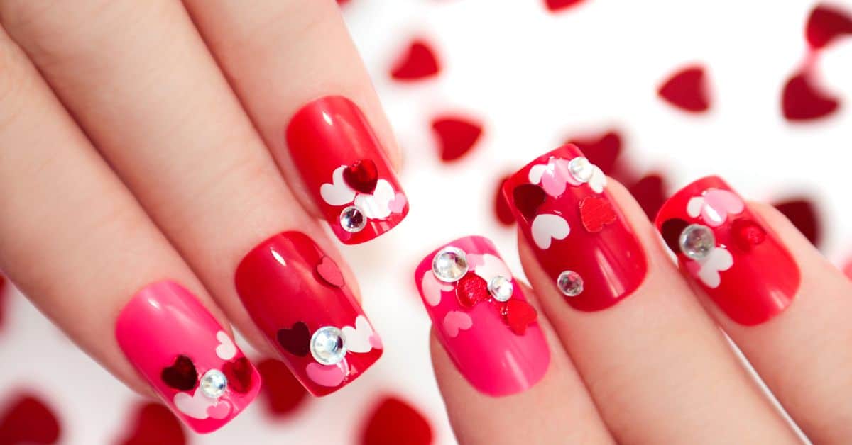 Heart nail design