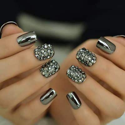 Silver Star Nails