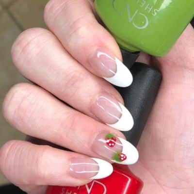 fruits and flowers nail design