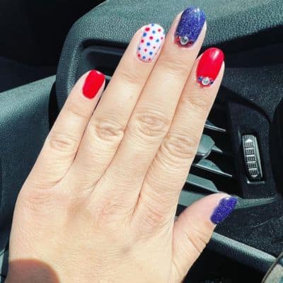 polka nail design